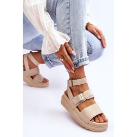 Sandalias De Mujer Con Cinturón Hever Beige 5