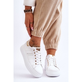 Deportivas de Mujer Blanco y Dorado Be First! 1