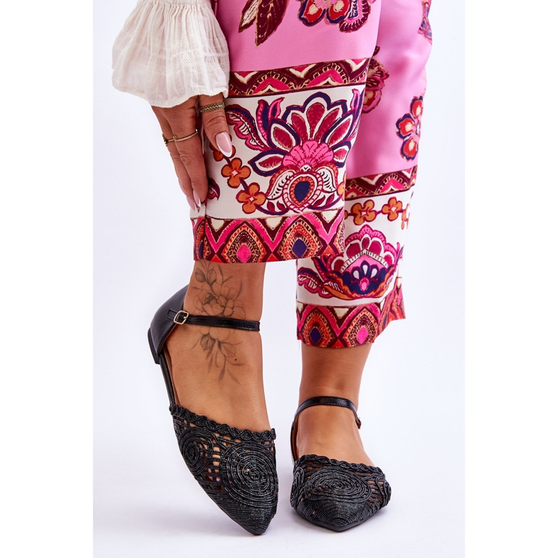 FM1 Sandalias Mujer Elegantes Planas Negras Sheia negro 1