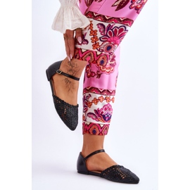 FM1 Sandalias Mujer Elegantes Planas Negras Sheia negro 4