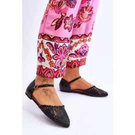 FM1 Sandalias Mujer Elegantes Planas Negras Sheia negro 3