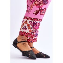 FM1 Sandalias Mujer Elegantes Planas Negras Sheia negro 7