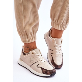 FG1 Deportivas Rachel Trendy Piel Beige-Marrón 3