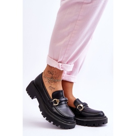 Mocasines De Mujer En Una Plataforma Masiva Calypso Negro 7