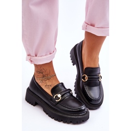Mocasines De Mujer En Una Plataforma Masiva Calypso Negro 3