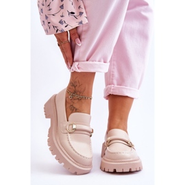 FG1 Mocasines De Mujer En Una Plataforma Masiva Calypso Beige 1 FG1 Mocasines De Mujer En Una Plataforma Masiva Calypso Beige 1