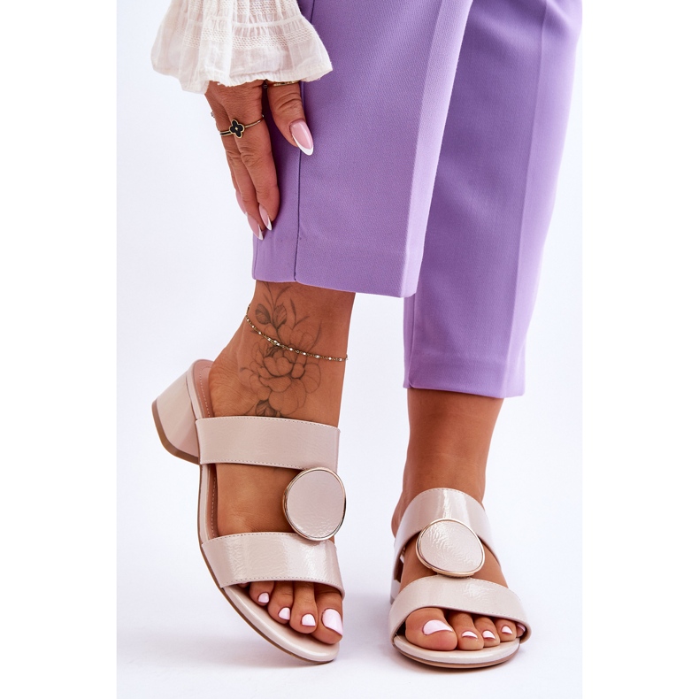 Elegantes Tacones Altos Sergio Leone KL310 Beige 1