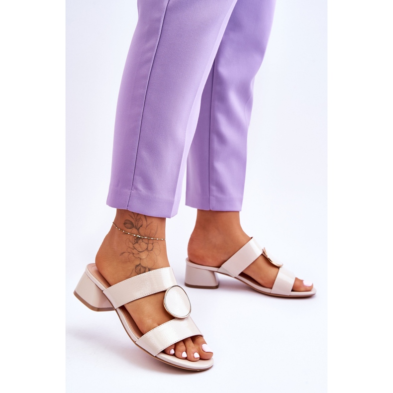 Elegantes Tacones Altos Sergio Leone KL310 Beige 2