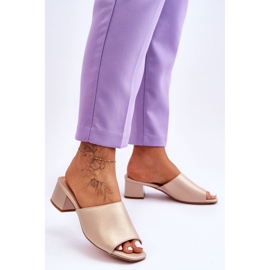 Pantuflas Lisas Elegantes Sergio Leone KL317 Beige 2