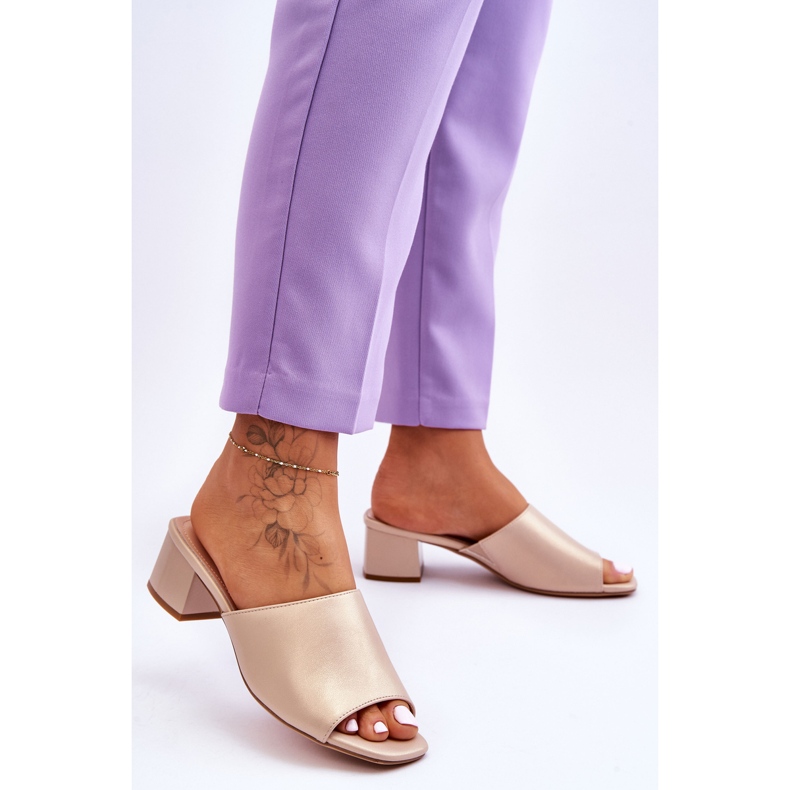 Pantuflas Lisas Elegantes Sergio Leone KL317 Beige 2