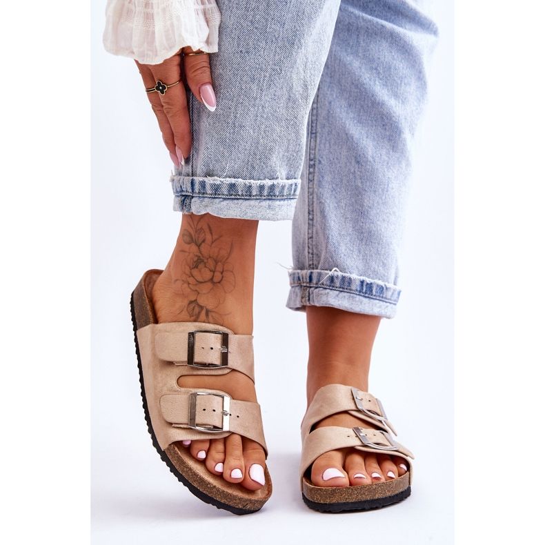 FB1 Pantuflas Mujer Sin Cordones Beige Destino 1 FB1 Pantuflas Mujer Sin Cordones Beige Destino 1