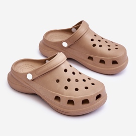PG2 Sandalias Crocs De Espuma Con Suela Gruesa Beige Katniss 2