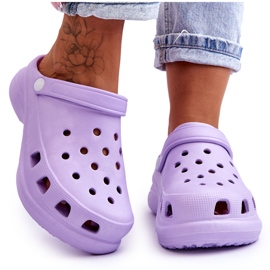 PG2 Pantuflas Crocs Foam Chunky Sole Morado Katniss violeta 9