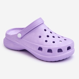 PG2 Pantuflas Crocs Foam Chunky Sole Morado Katniss violeta 1