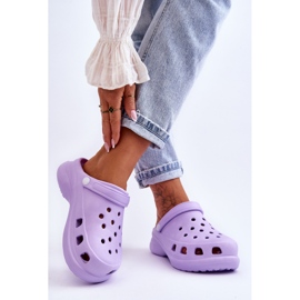 PG2 Pantuflas Crocs Foam Chunky Sole Morado Katniss violeta 5