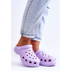 PG2 Pantuflas Crocs Foam Chunky Sole Morado Katniss violeta 3