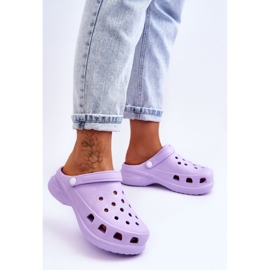 PG2 Pantuflas Crocs Foam Chunky Sole Morado Katniss violeta 6