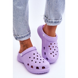 PG2 Pantuflas Crocs Foam Chunky Sole Morado Katniss violeta 7