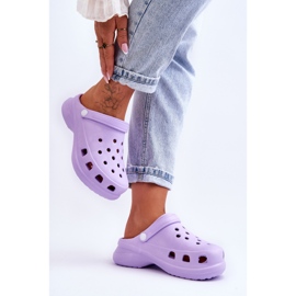 PG2 Pantuflas Crocs Foam Chunky Sole Morado Katniss violeta 8