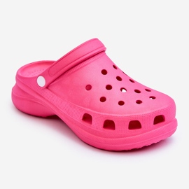PG2 Sandalias Crocs De Espuma Con Suela Gruesa Rosa Oscuro Katniss rosado 1