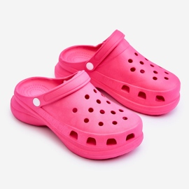PG2 Sandalias Crocs De Espuma Con Suela Gruesa Rosa Oscuro Katniss rosado 2