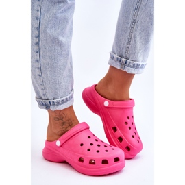 PG2 Sandalias Crocs De Espuma Con Suela Gruesa Rosa Oscuro Katniss rosado 6