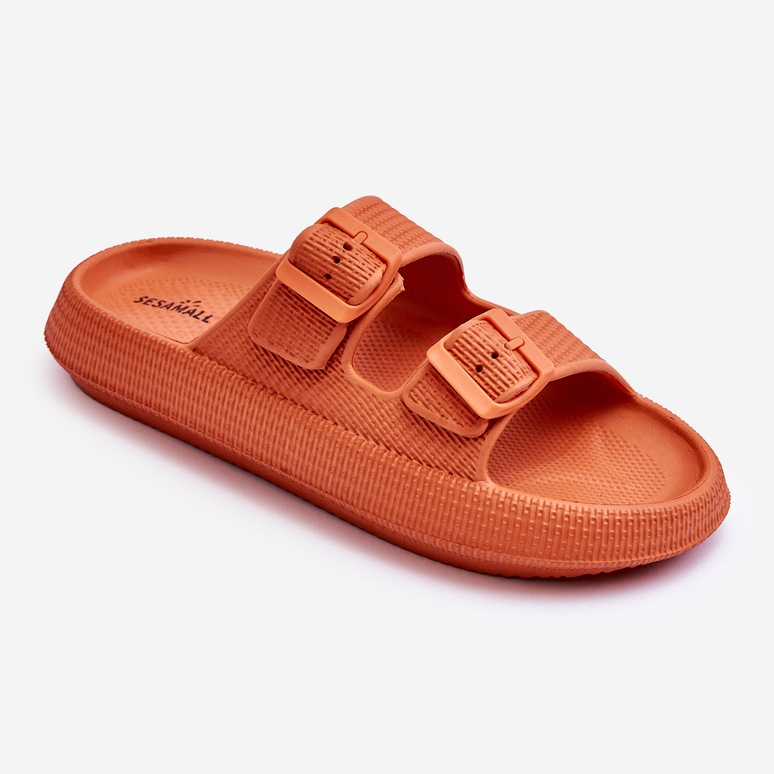 Sandalias Mujer Espuma Con Rayas Naranja Sharmen 1 Sandalias Mujer Espuma Con Rayas Naranja Sharmen 1