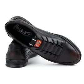 Polbut Zapato casual de piel para hombre K22 kabir negro 4
