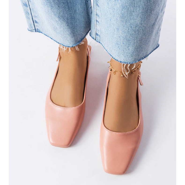 Sandalias rosa punta cerrada rosado 1