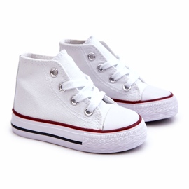 Zapatillas altas para niños, blancas blanco 1