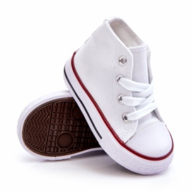 Zapatillas altas para niños, blancas blanco 3
