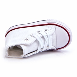 Zapatillas altas para niños, blancas blanco 4