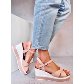 Sandalias con cuña de Winkler Pink rosado 3