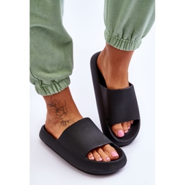 Fashion Zapatillas de espuma de moda en una plataforma gruesa Linnea negra negro 7