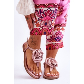 Chanclas De Mujer Con Tejido Rosa Nude Carisma 1