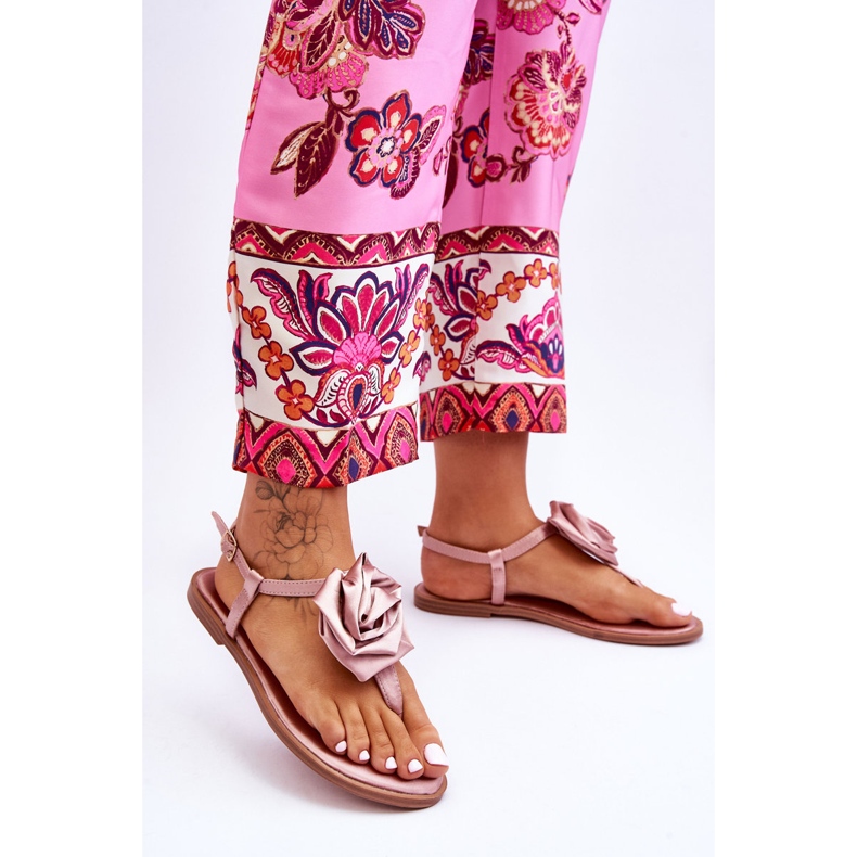 Chanclas De Mujer Con Tejido Rosa Nude Carisma 2