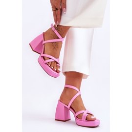 FS1 Tacones De Moda Y Sandalias De Plataforma Rosa Claro Secret Rose rosado 3