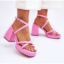 FS1 Tacones De Moda Y Sandalias De Plataforma Rosa Claro Secret Rose rosado 2