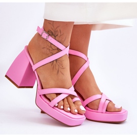 FS1 Tacones De Moda Y Sandalias De Plataforma Rosa Claro Secret Rose rosado 6