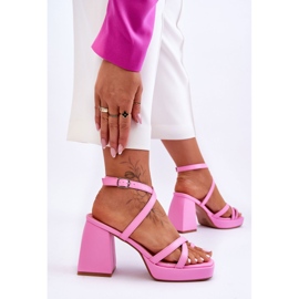 FS1 Tacones De Moda Y Sandalias De Plataforma Rosa Claro Secret Rose rosado 4
