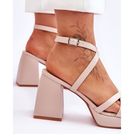 FS1 Tacones De Moda Y Sandalias De Plataforma Beige Secret Rose 4
