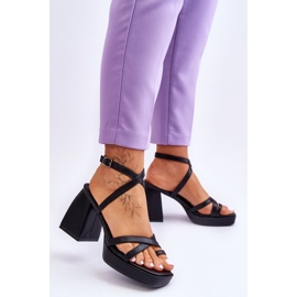 FS1 Tacones de moda y sandalias de plataforma negras negro 2 FS1 Tacones de moda y sandalias de plataforma negras negro 2