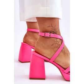 FS1 Moda Pink Secret Rose Tacones altos y sandalias de plataforma rosado 5