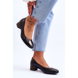 Zapatos De Tacón Bajo De Piel Maciejka 05960-01 Negro 3