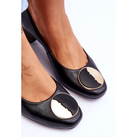 Zapatos De Tacón Bajo De Piel Maciejka 05960-01 Negro 6
