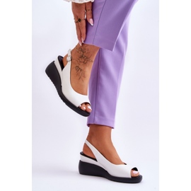 Sandalias Mujer Cuña Sergio Leone SK853 Blanco 5