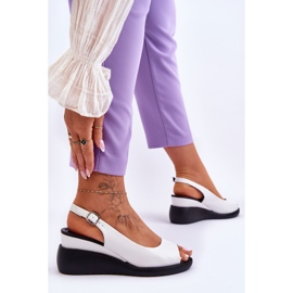 Sandalias Mujer Cuña Sergio Leone SK853 Blanco 4