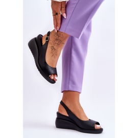 Sandalias Mujer Cuña Sergio Leone SK853 Negro 4