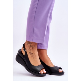 Sandalias Mujer Cuña Sergio Leone SK853 Negro 5