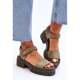 Sandalias Mujer Big Star Suede LL276033 Verde 3
